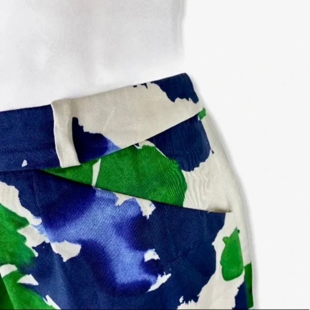Outback Red Blue Floral Pleated A-line Skirt Women's Size Large NWT - Picture 3 of 7